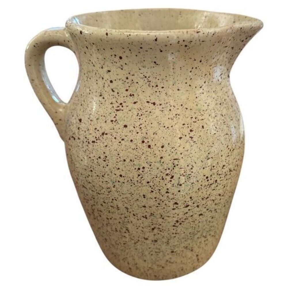 RRP Robinson Ransbottom Roseville Art Pottery Pitcher 8.5 In Speckled Vintage